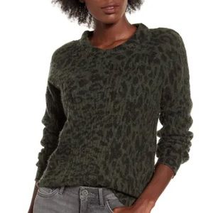 NWT Rails Joanna Olive Leopard Sweater
